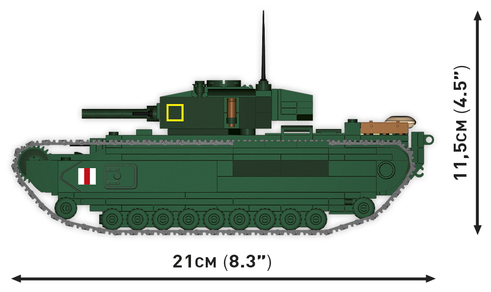 COBI 3128 Mark IV Churchill | 668 Teile 1:35 mit 2 Figuren – Bild 4