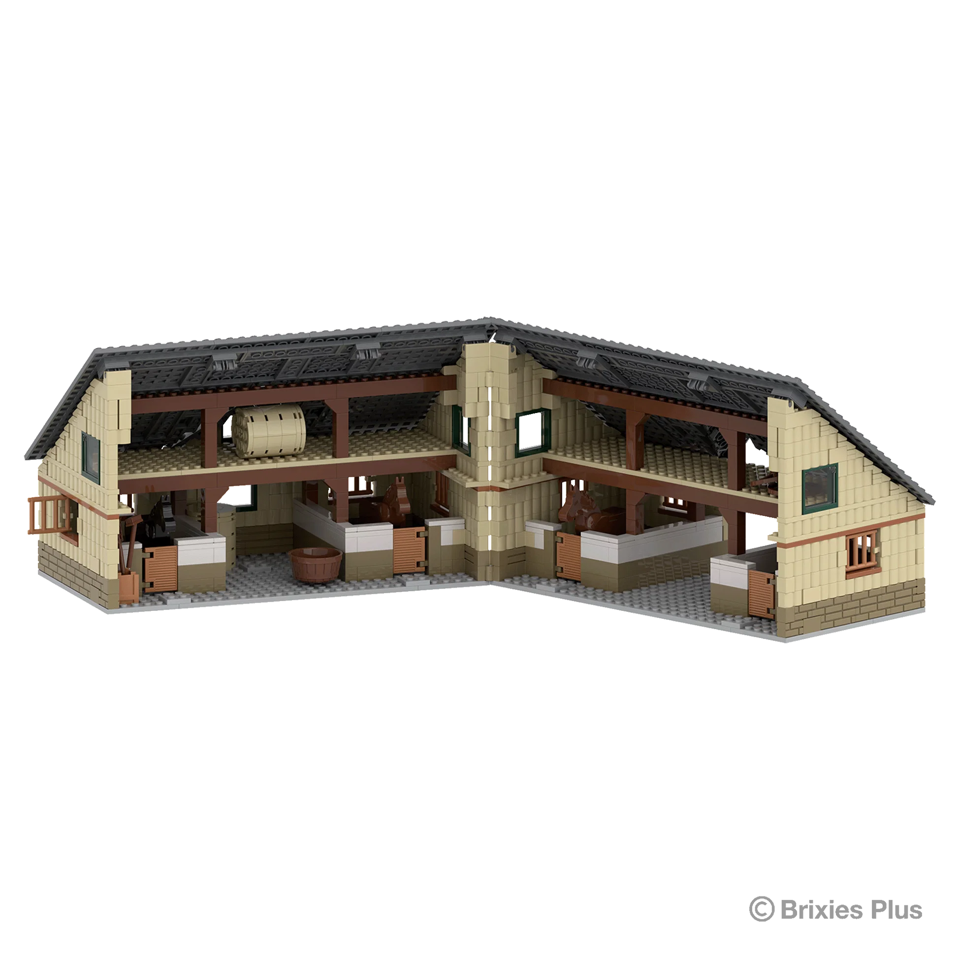 BRIXIES Plus 222.204 Scheune & Pferdestall (805 Teile) | Bauernhof – Bild 3