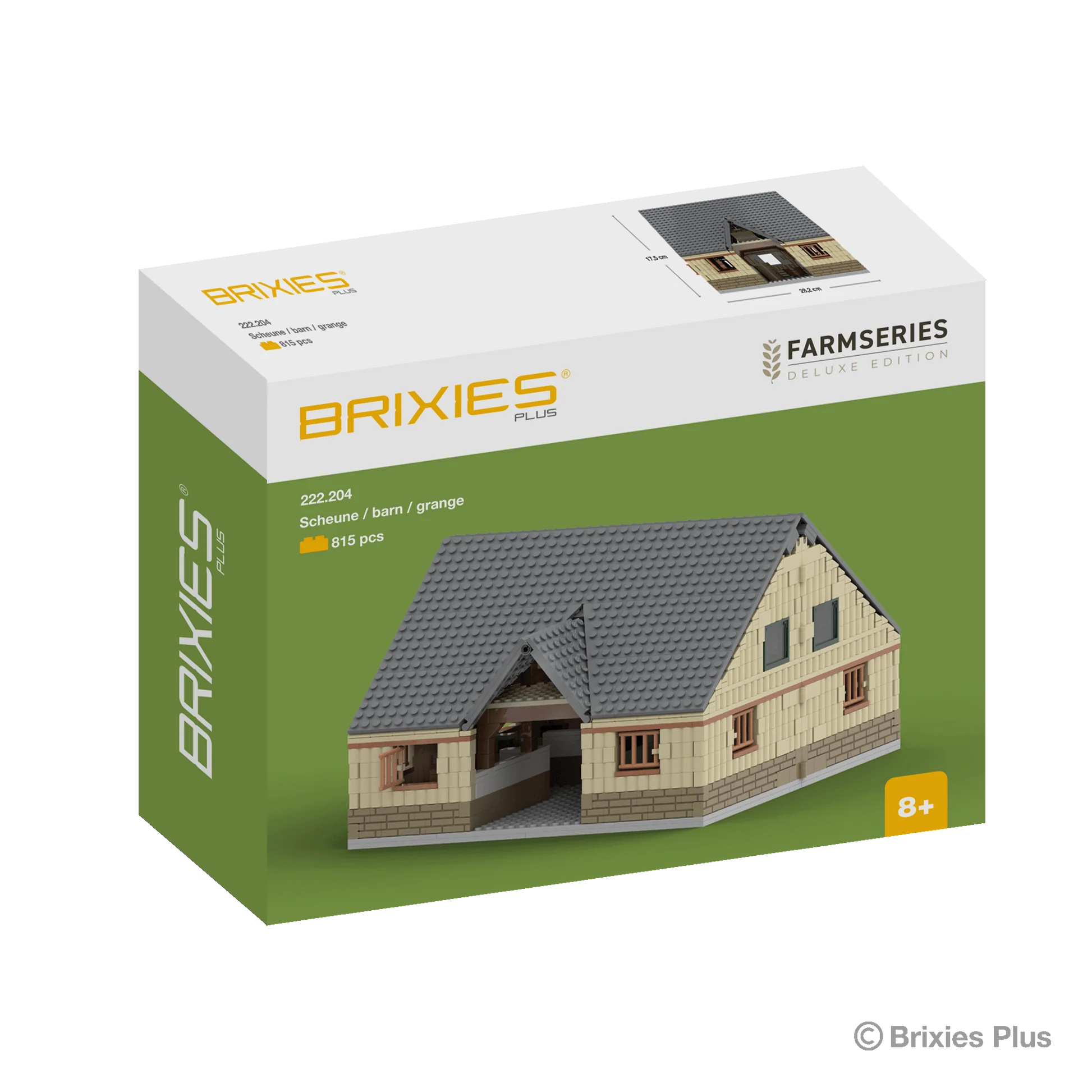 BRIXIES Plus 222.204 Scheune & Pferdestall (805 Teile) | Bauernhof