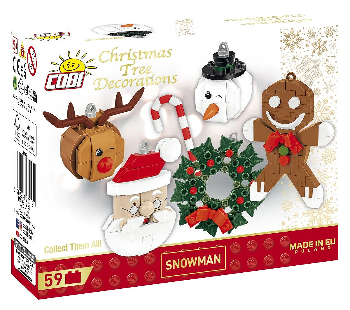 COBI 20012 Christbaumschmuck Schneemann | Weihnachtsanhänger – Bild 4