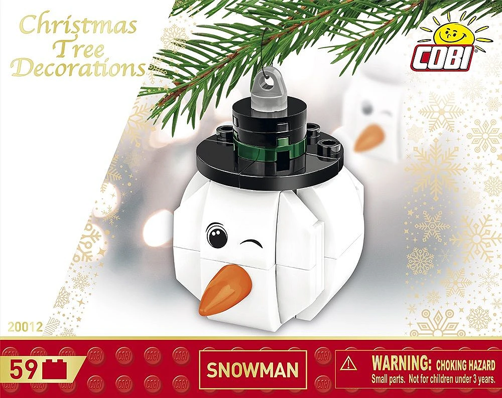 COBI 20012 Christbaumschmuck Schneemann | Weihnachtsanhänger – Bild 2