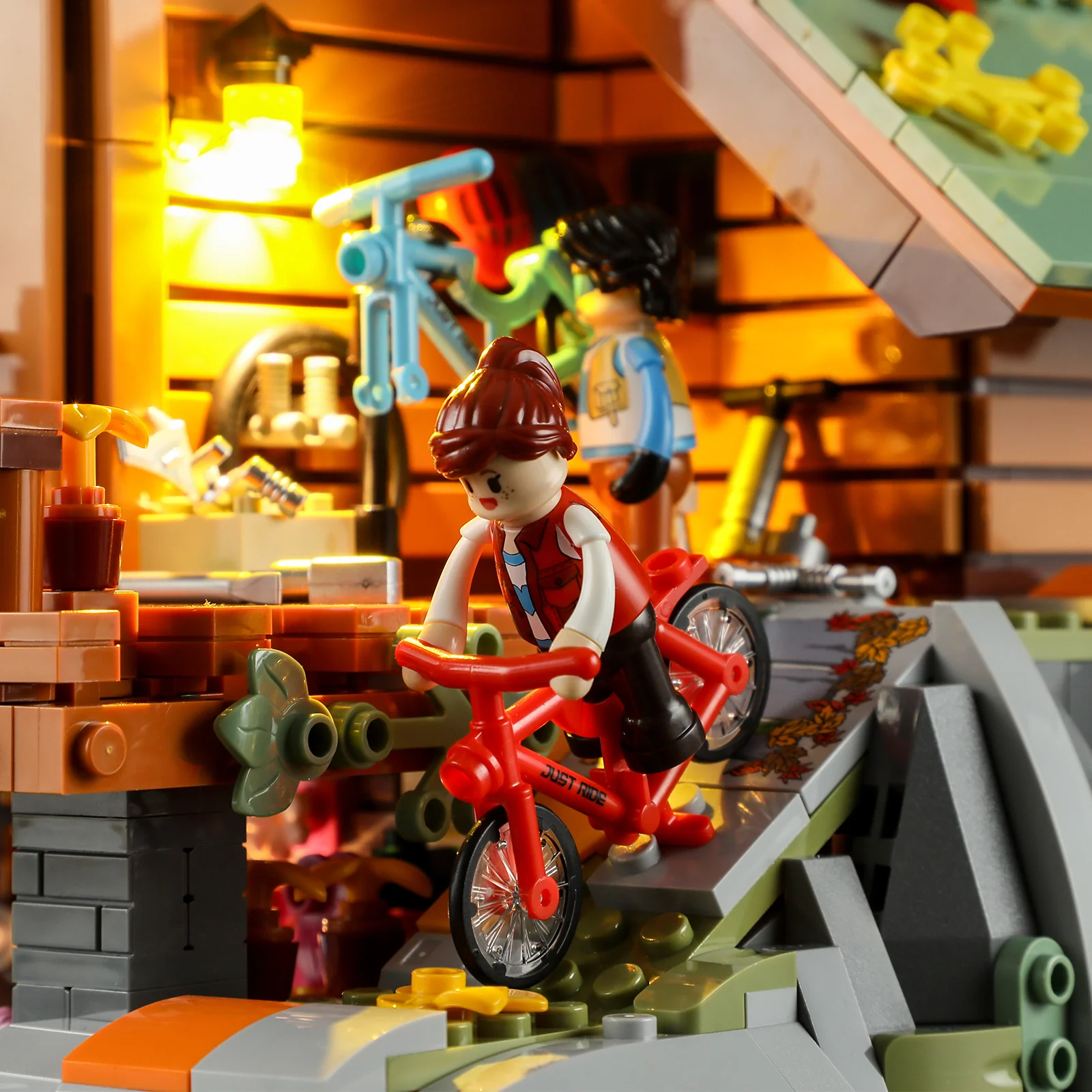 Lumibricks 10007 Mountain Cabin mit LED | Herbst Bauset – Bild 6