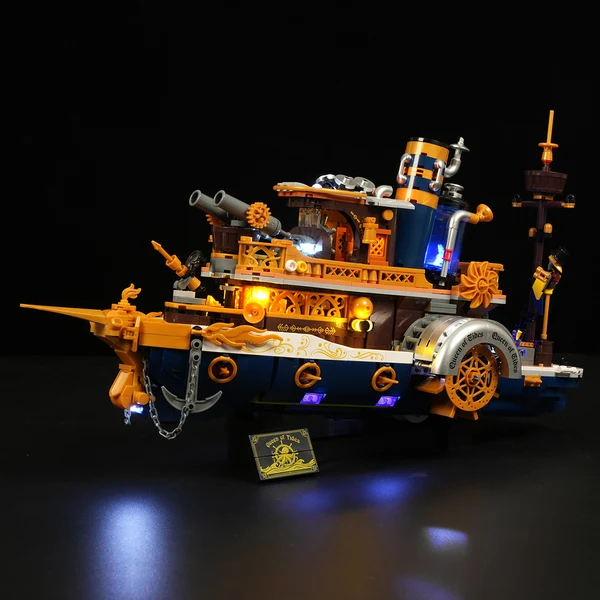 Lumibricks L9106 Steampunk Dampfschiff | Schaufelraddampfer 21 LEDs – Bild 2