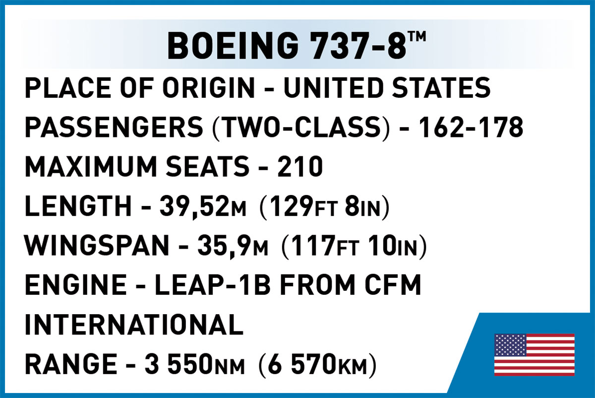 COBI 26608 Boeing™ 737™-8 (1:110) | Passagierflugzeug Bauset – Bild 11