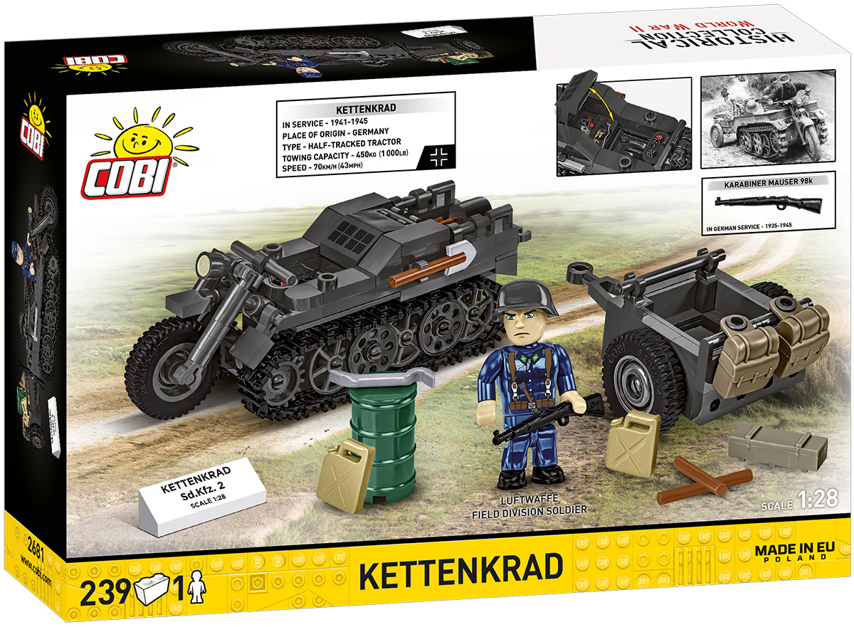 COBI 2681 Sd.Kfz. 2 Kettenkrad (1:28) | Wehrmacht Bauset – Bild 2