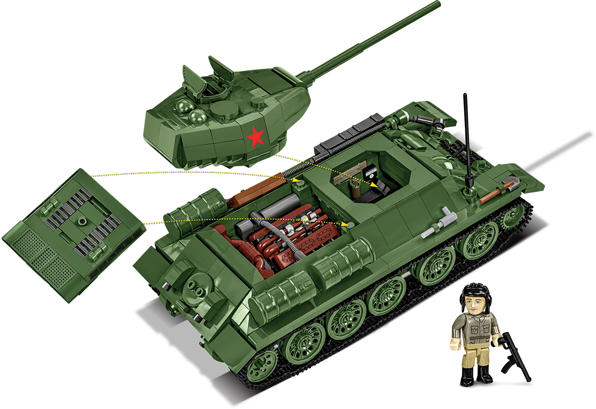 COBI 2683 T-34/85 Modell 1944 (1:28) | Panzer Bauset 2-in-1 – Bild 4