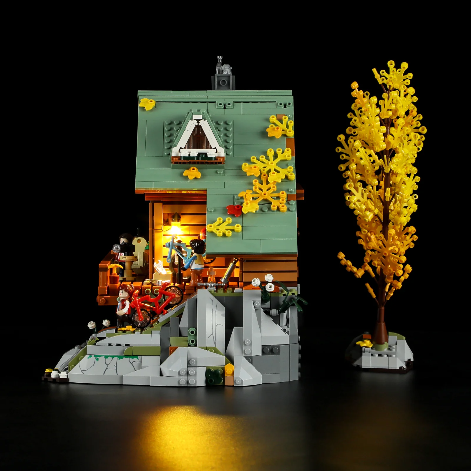 Lumibricks 10007 Mountain Cabin mit LED | Herbst Bauset – Bild 3
