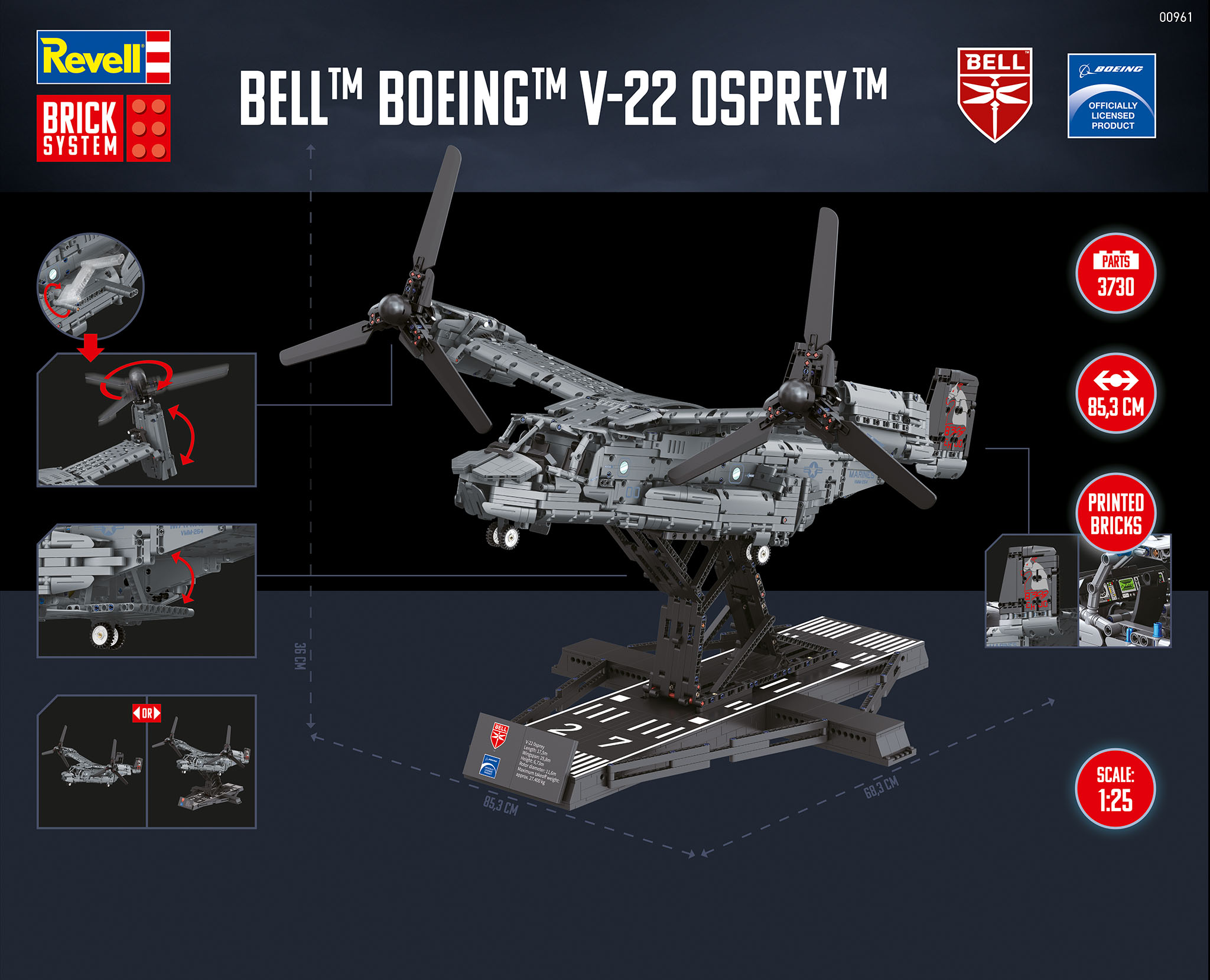 Revell Bricks V-22 Osprey | Kipprotor Flugzeug – Bild 3