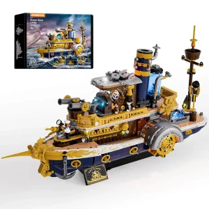 Lumibricks L9106 Steampunk Dampfschiff | Schaufelraddampfer 21 LEDs