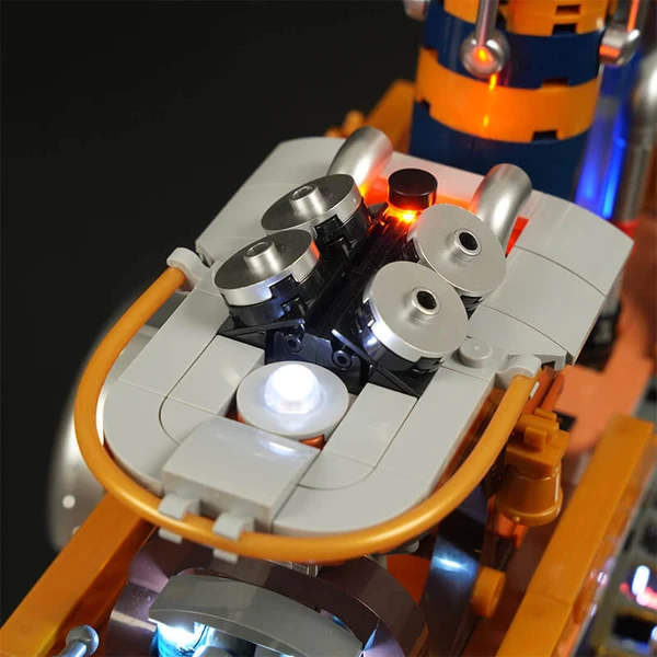 Lumibricks L9106 Steampunk Dampfschiff | Schaufelraddampfer 21 LEDs – Bild 9